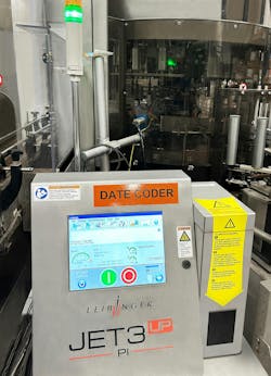 Figure 2: Leibinger JET3 UP printer in use in production at Four Peaks in Arizona.