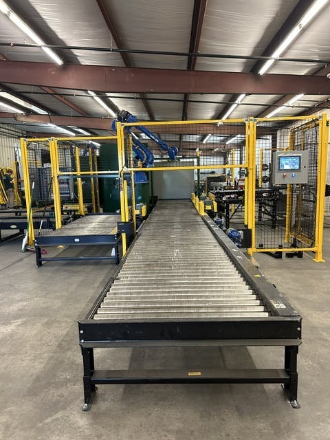 Figure 2: ARC worked with a flooring manufacturer on a robotic system for palletizing and depalletizing material. Figure 2: ARC worked with a flooring manufacturer on a robotic system for palletizing and depalletizing material.