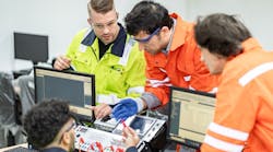 Electrical engineers supervise and design PLC electrical systems for companies or industrial factories.