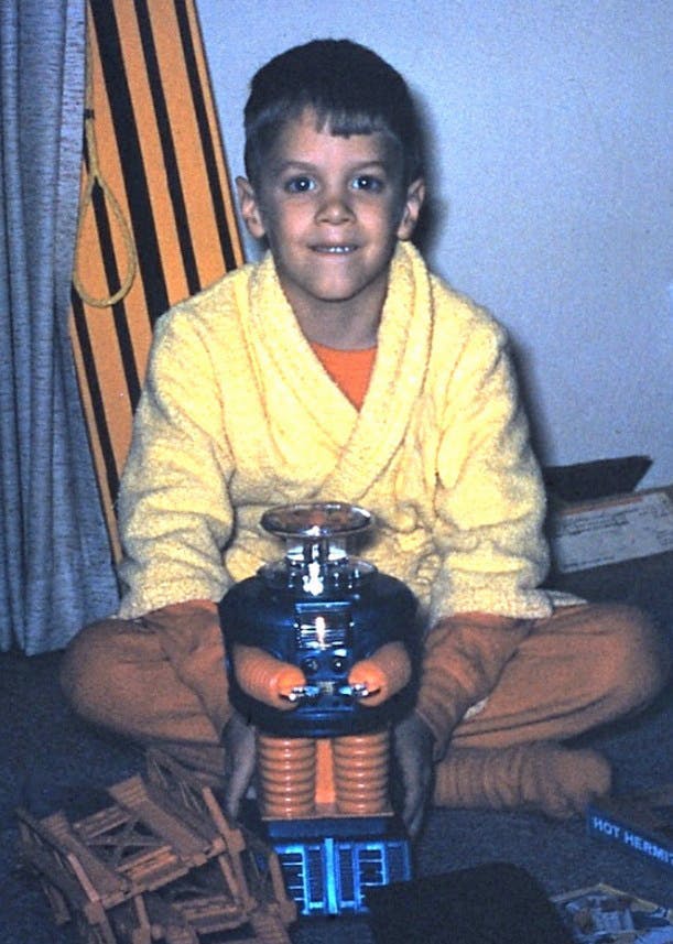 Figure 1: Stuart Shepherd, winner of the 2025 Joseph F. Engelberger Robotics Award for Leadership, developed an affinity for robots as early as Christmas 1966, when he received a replica of the Environmental Control Robot from the Lost in Space television show. Figure 1: Stuart Shepherd, winner of the 2025 Joseph F. Engelberger Robotics Award for Leadership, developed an affinity for robots as early as Christmas 1966, when he received a replica of the Environmental Control Robot from the Lost in Space television show.