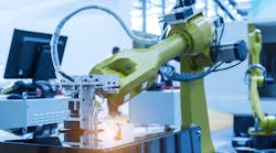 Robotic machine vision system in factory